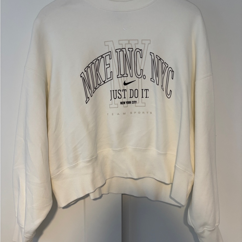 Nike Cream Oversized Long Sleeve Hoodie